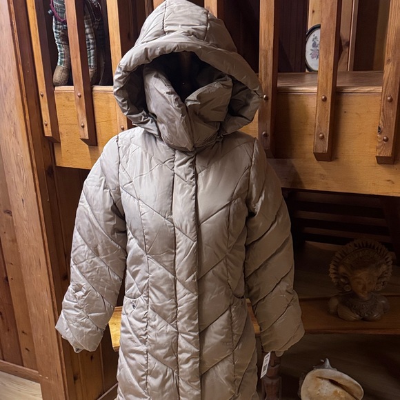 Steve Madden size XS New NWT Women's Tan Quilted Hooded Coat Parka jacket - Picture 2 of 10
